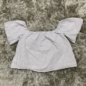 EXPRESS off-shoulder striped blouse/top NWOT